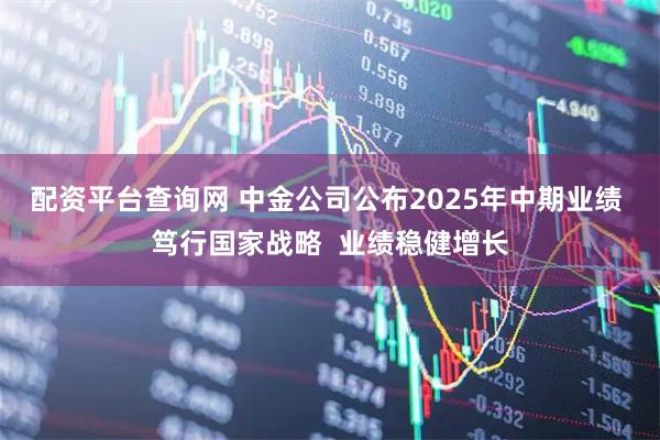 配资平台查询网 中金公司公布2025年中期业绩 笃行国家战略  业绩稳健增长