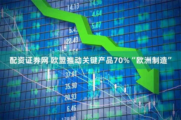 配资证券网 欧盟推动关键产品70%“欧洲制造”
